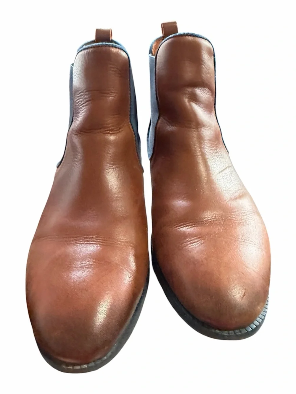 PIKOLINOS Tan Leather Chelsea Ankle Boots with Gray Elastic